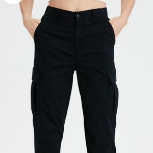 AE black high waisted joggers